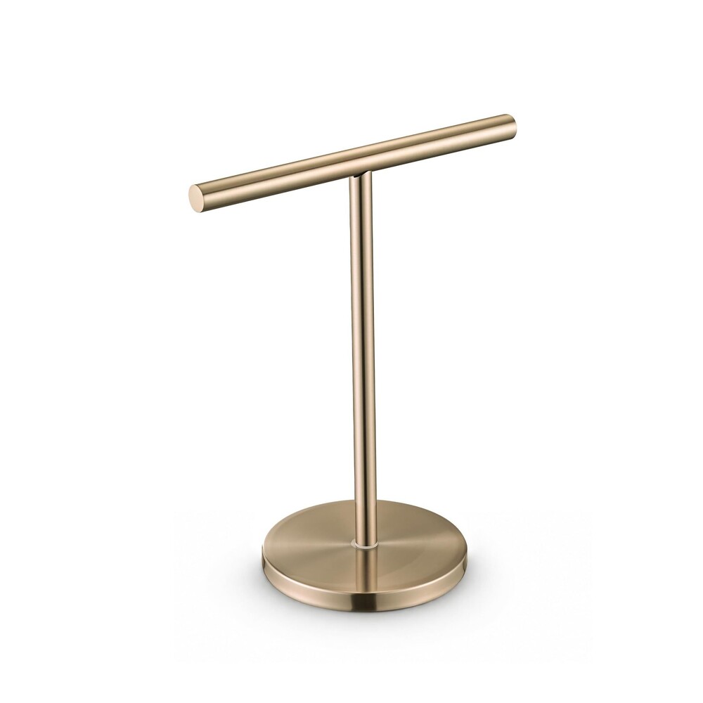 T-Shape Hand Towel Holder Stand - Champagne Bronze